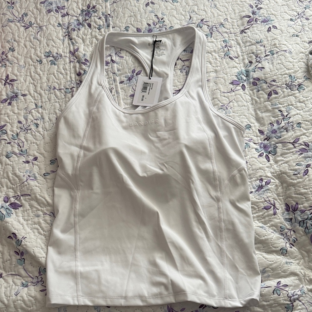 Women's White Racerback Tank Top